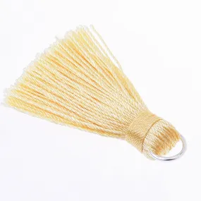 3.5cm  DIY Handmade Tassels, Short Handmade Tassels for jewelry making Necklace Earrings Beige,10pcs/lot