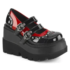 4 Inch Platform SHAKER-27 Black Red Patent