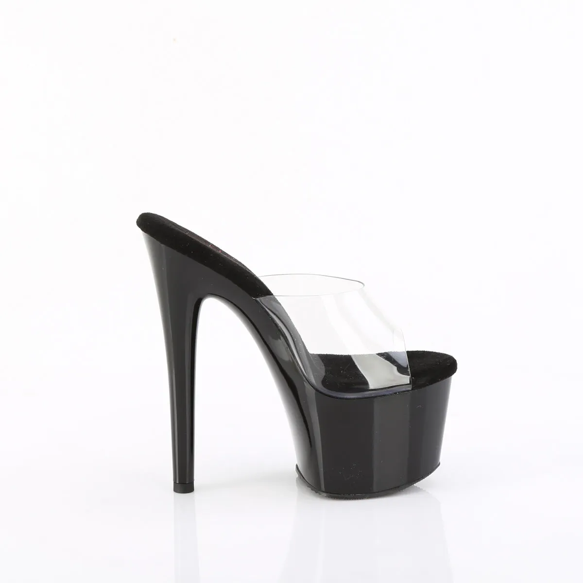 7 Inch Heel PASSION-701 Clear Black