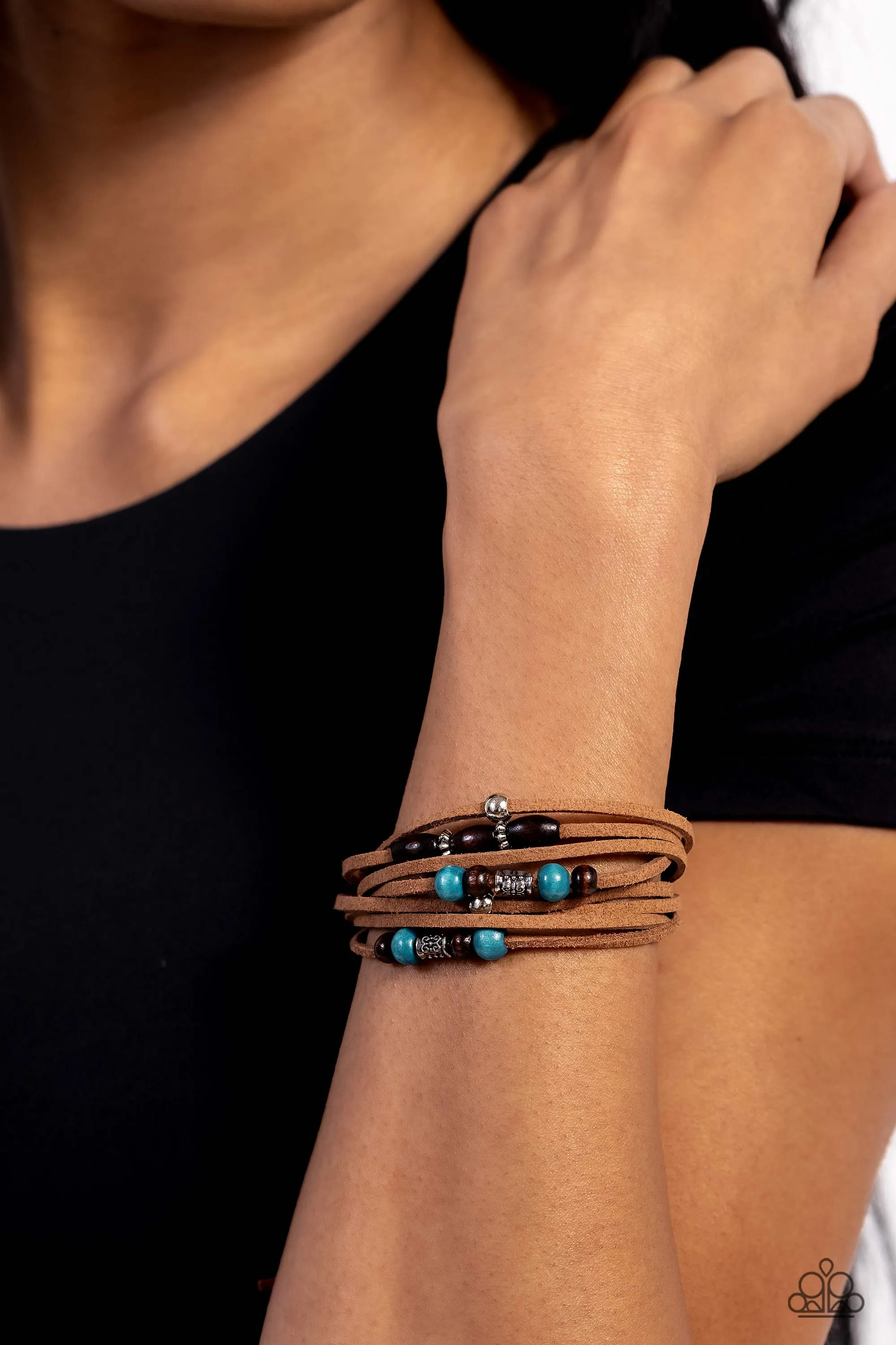 Absolutely WANDER-ful Blue Urban Slide Bracelet - Paparazzi Accessories