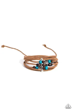 Absolutely WANDER-ful Blue Urban Slide Bracelet - Paparazzi Accessories