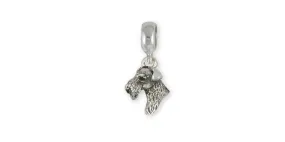 Airedale Terrier Charm Slide Jewelry Sterling Silver Handmade Dog Charm Slide AR12-PNS