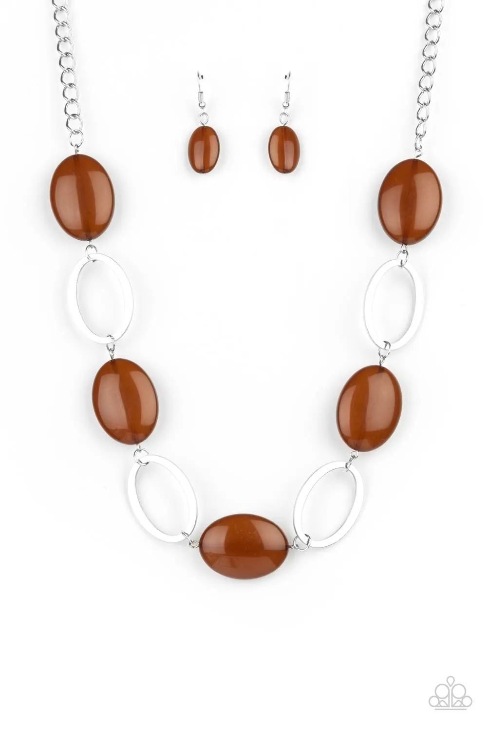 Beachside Boardwalk - Brown Necklace