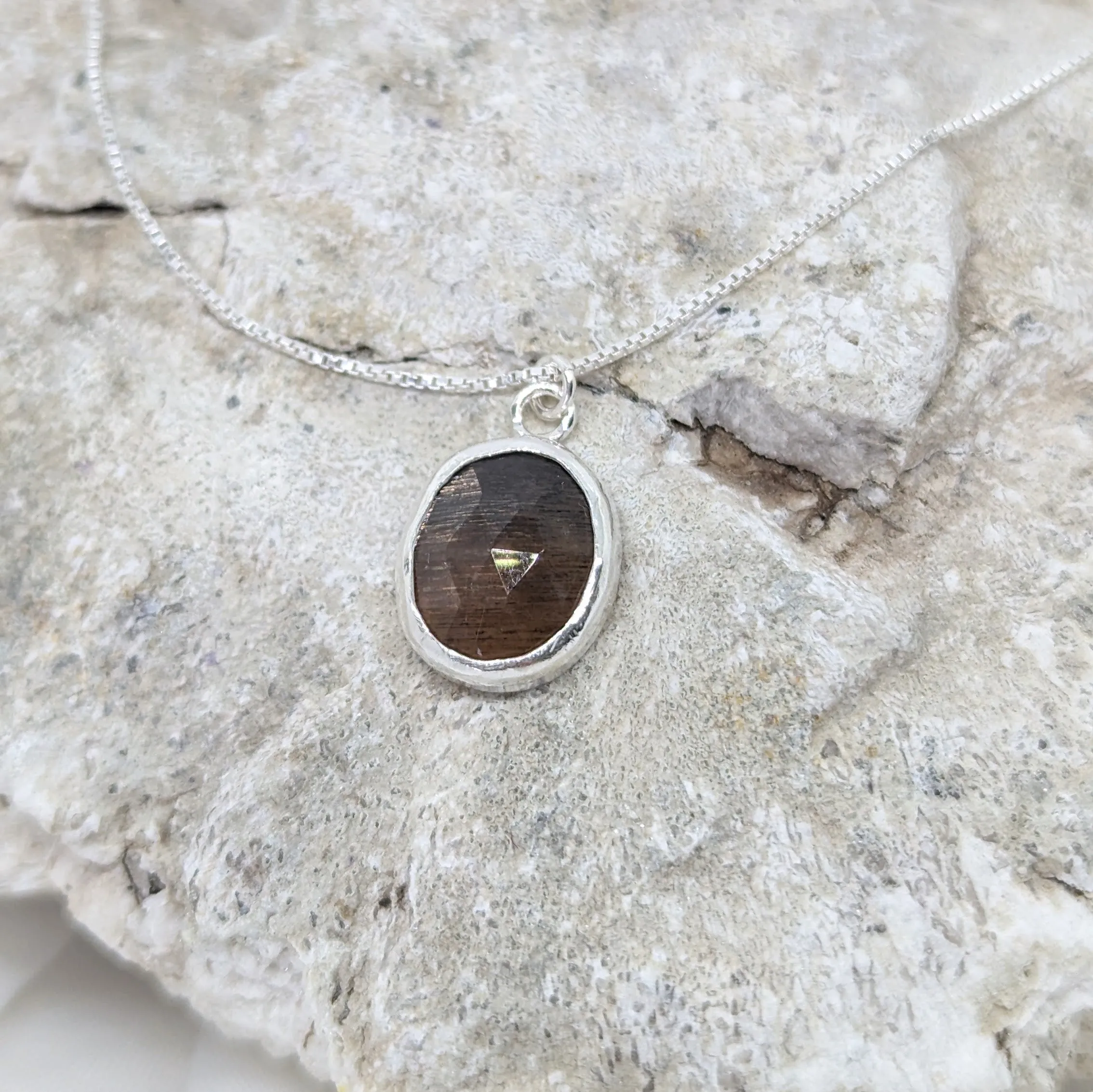 Brown Moonstone Necklace