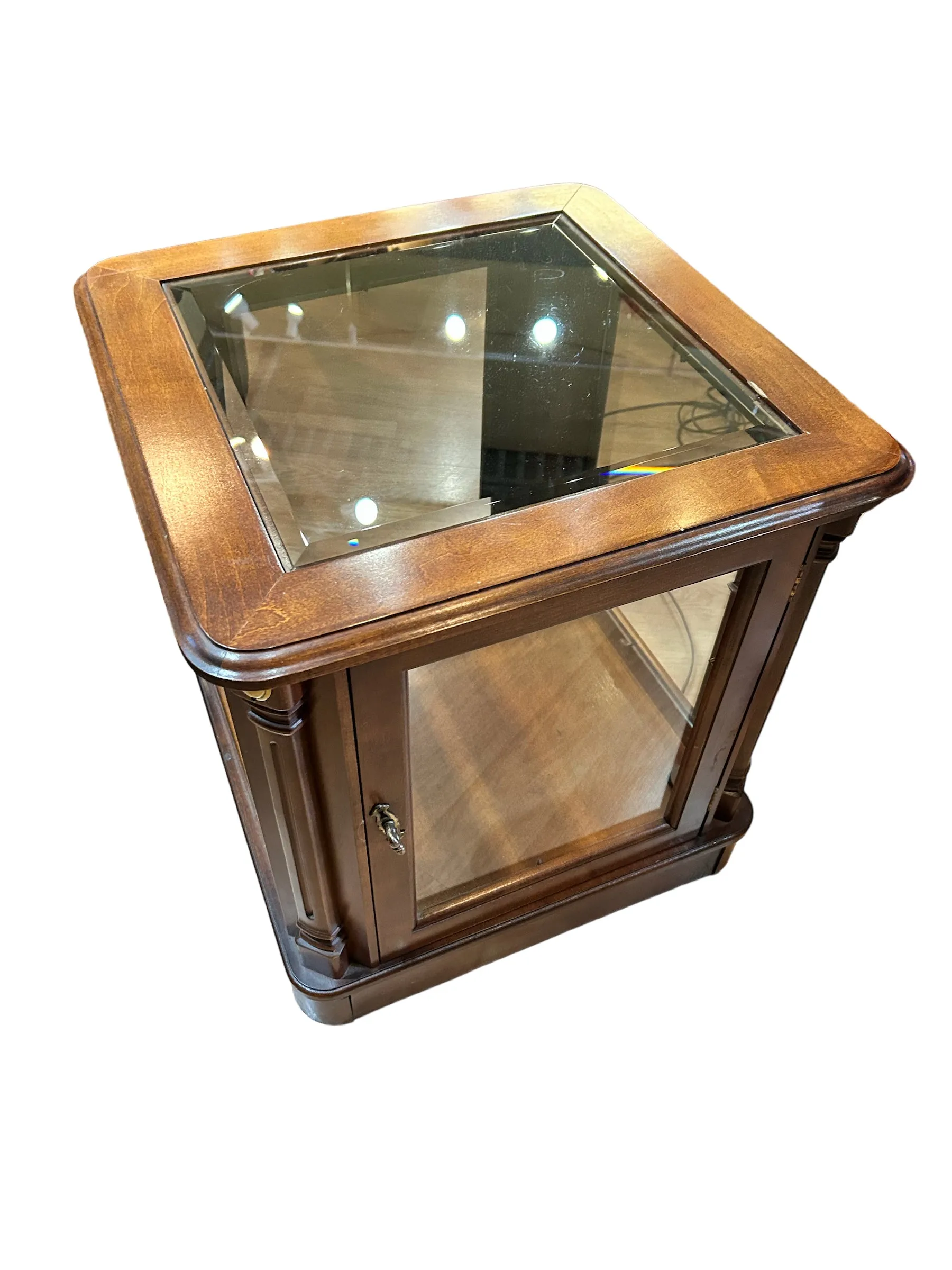 Brown Square Curio Cabinet