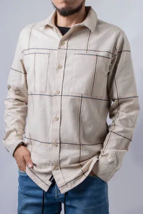 Camisa M/L Flanels Monet Beige 2