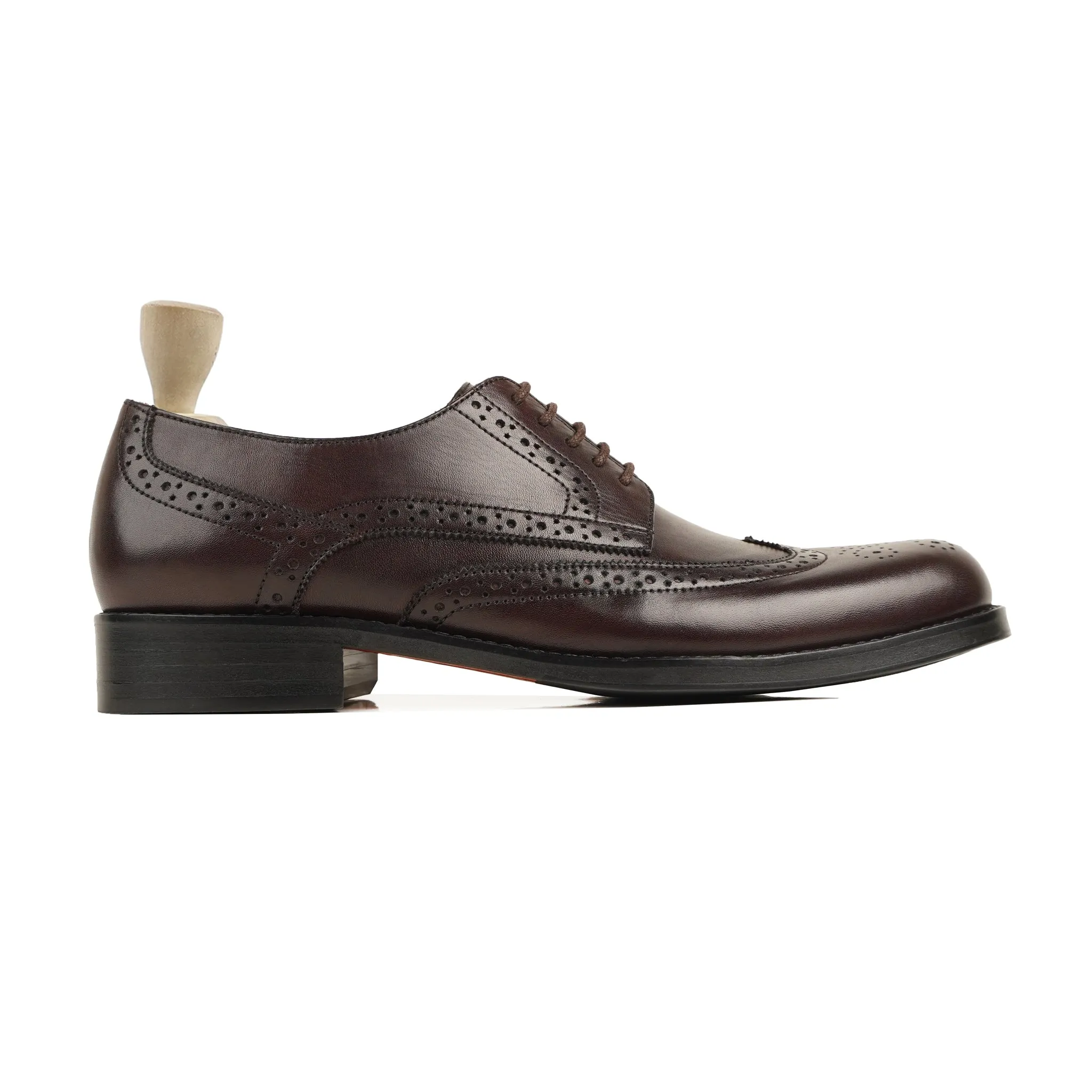 Cedar - Men's Dark Brown Calf Leather Derby Shoe