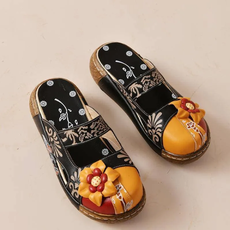 Comfy Soft Print Platform Sandals