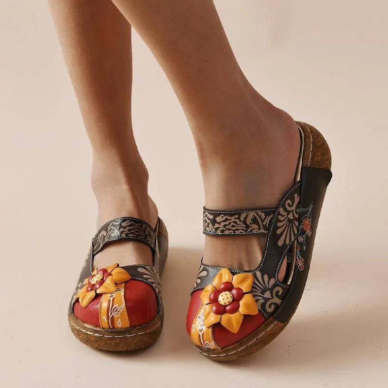 Comfy Soft Print Platform Sandals