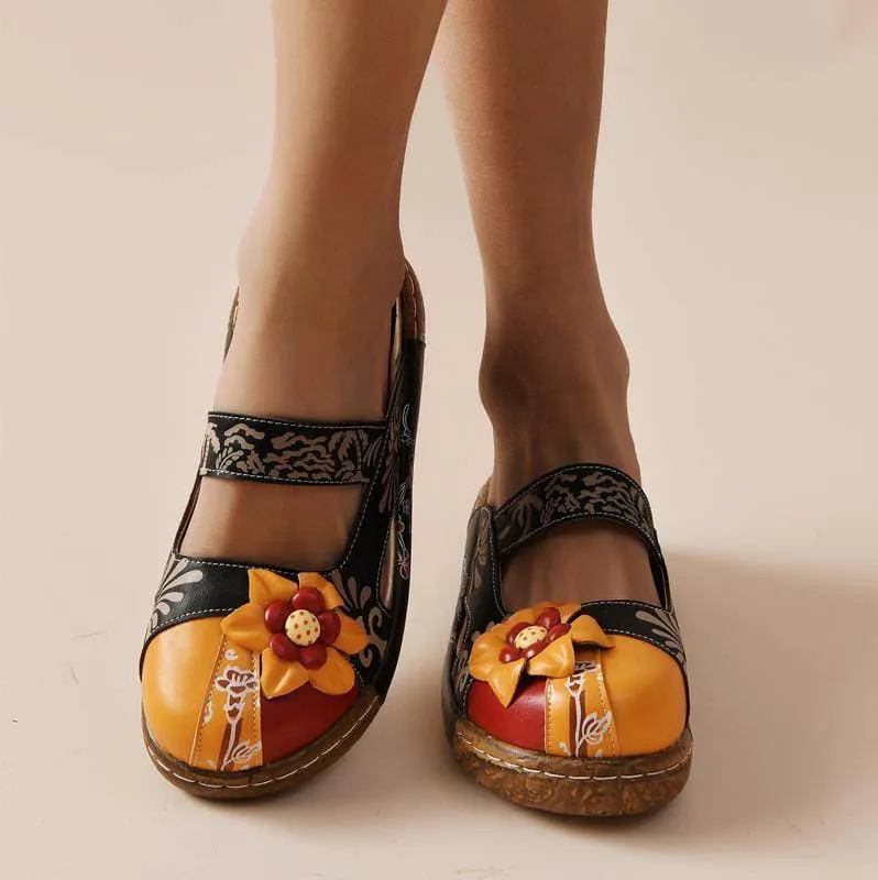 Comfy Soft Print Platform Sandals