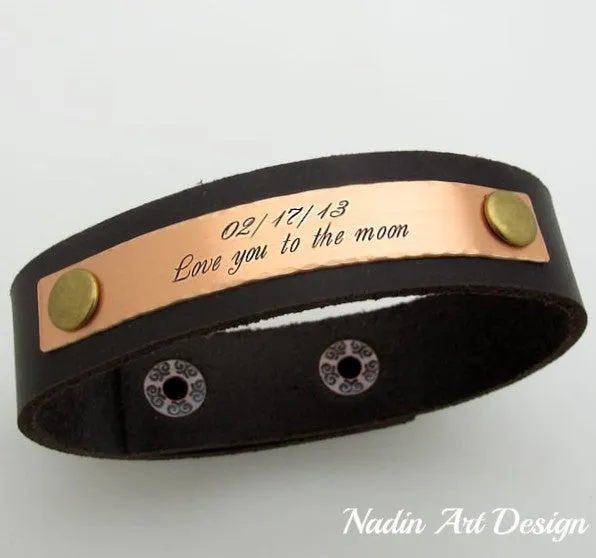 Cuff Bracelet for Men - Personalized Mens Gift