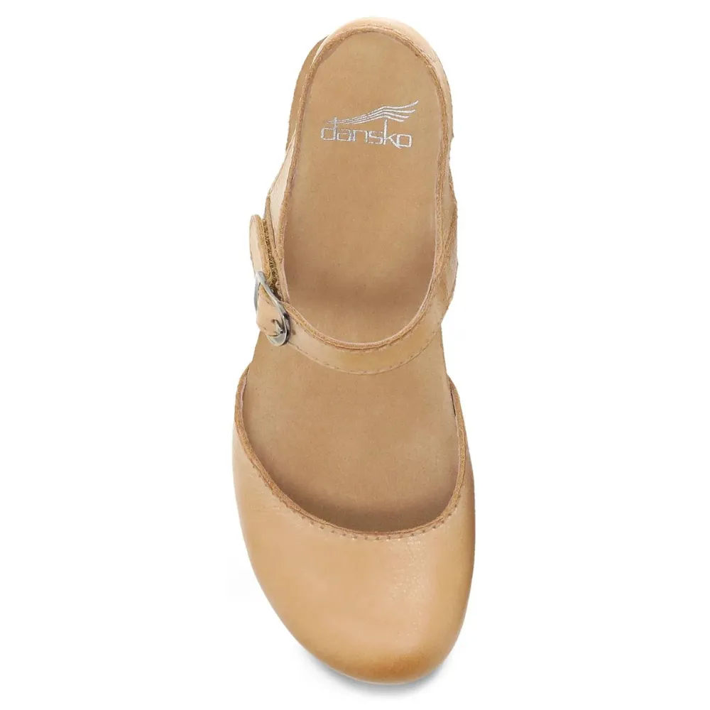 Dansko Tiffani Tan Milled Burnished Mary Jane (Women's)