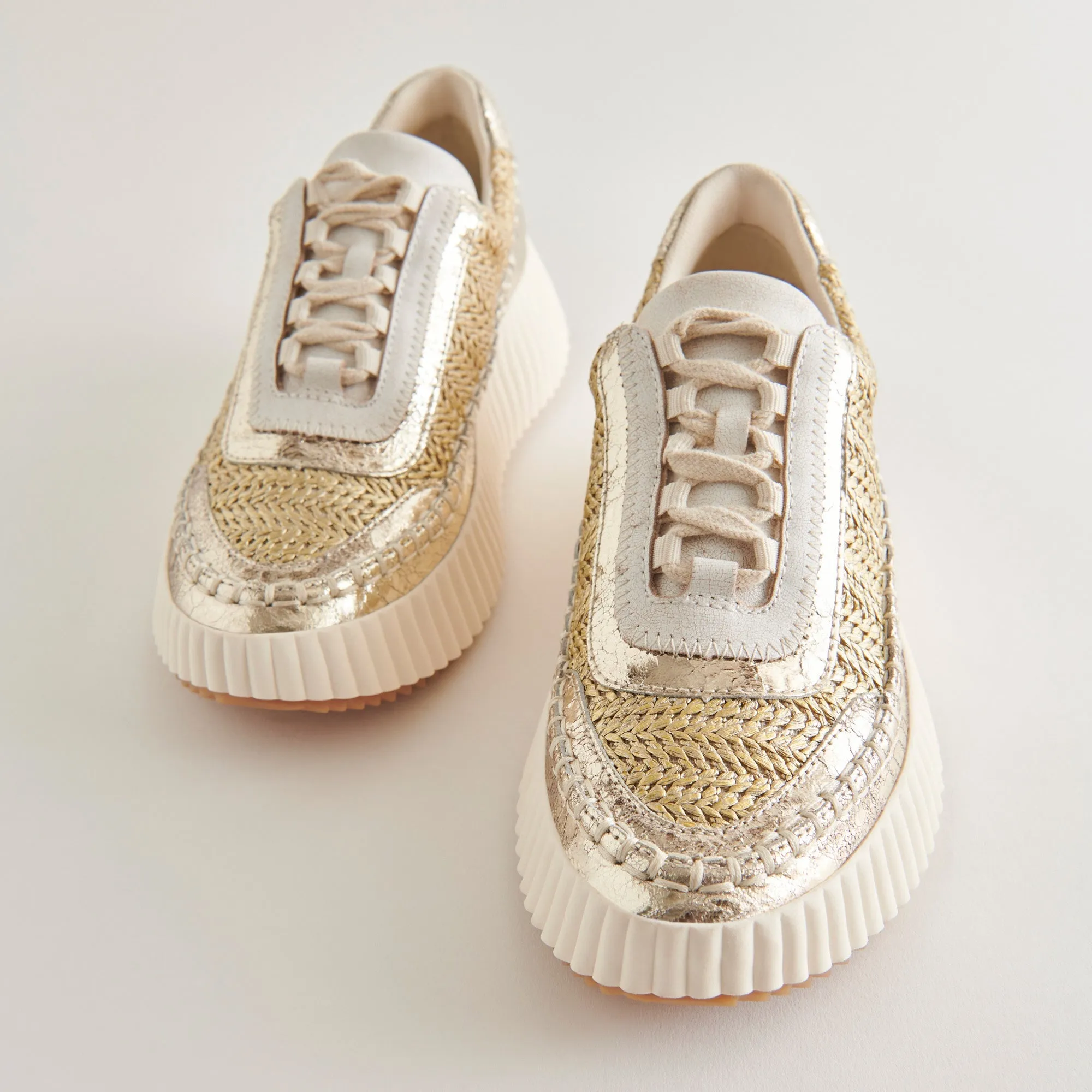 DOLEN SNEAKERS GOLD KNIT - re:vita