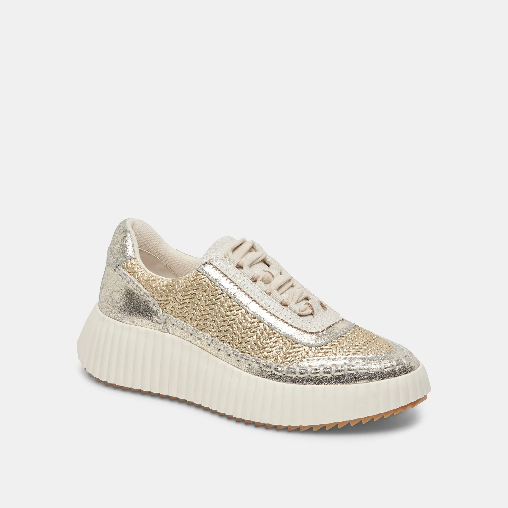 DOLEN SNEAKERS GOLD KNIT - re:vita