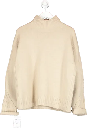 Edition Beige Cashmere Blend High Neck Knit UK M