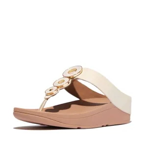 FitFlop Fino Resin Metallic Sandals - Paris Beige