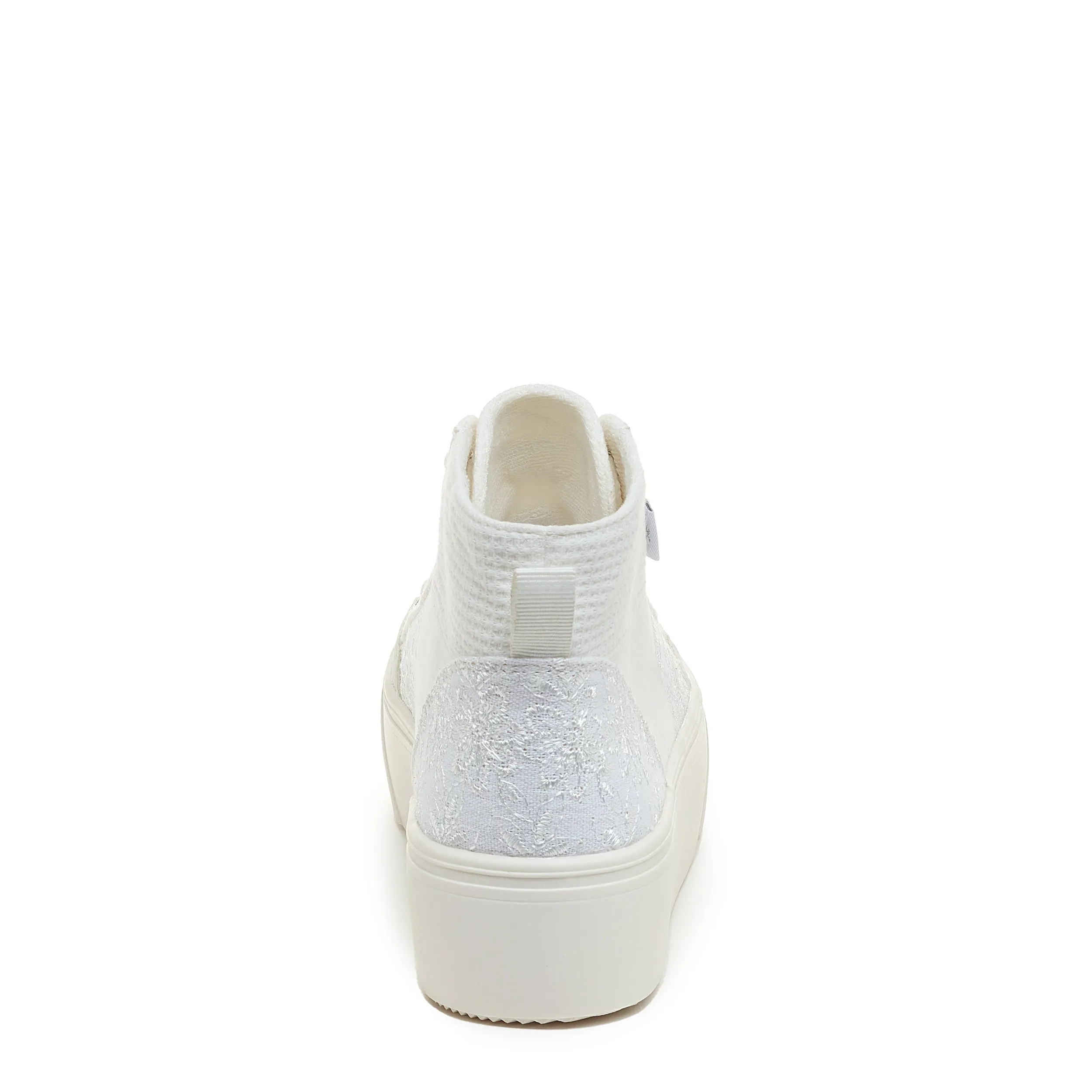 Flair White Patchwork Platform Trainers