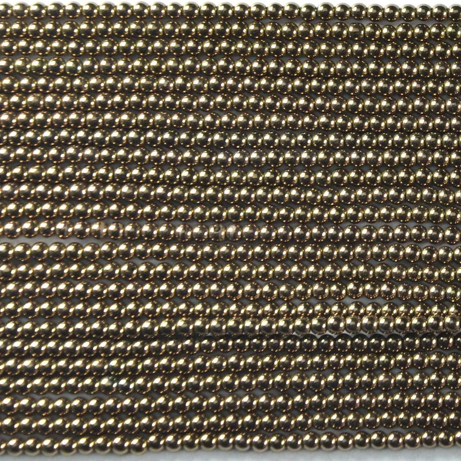 Hematite Copper Plated 2mm Round - 15-16 inch