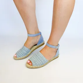 KG light blue open toe espadrille