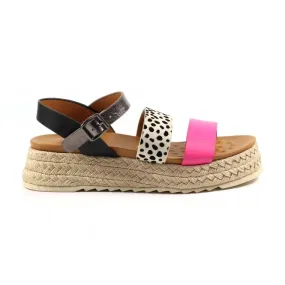 Ladies Lunar Sandals Pink/Multi Chunky Summer Fuchsia sale