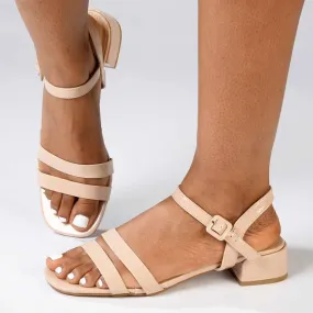 Madison Gentry Vamp Strap Sandal - Nude