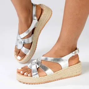 Madison LIberty Fashion Comfort Sandals - Silver