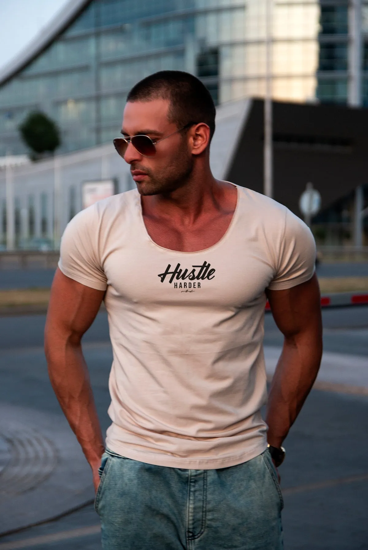 Men's T-shirt "Hustle Harder" MD971