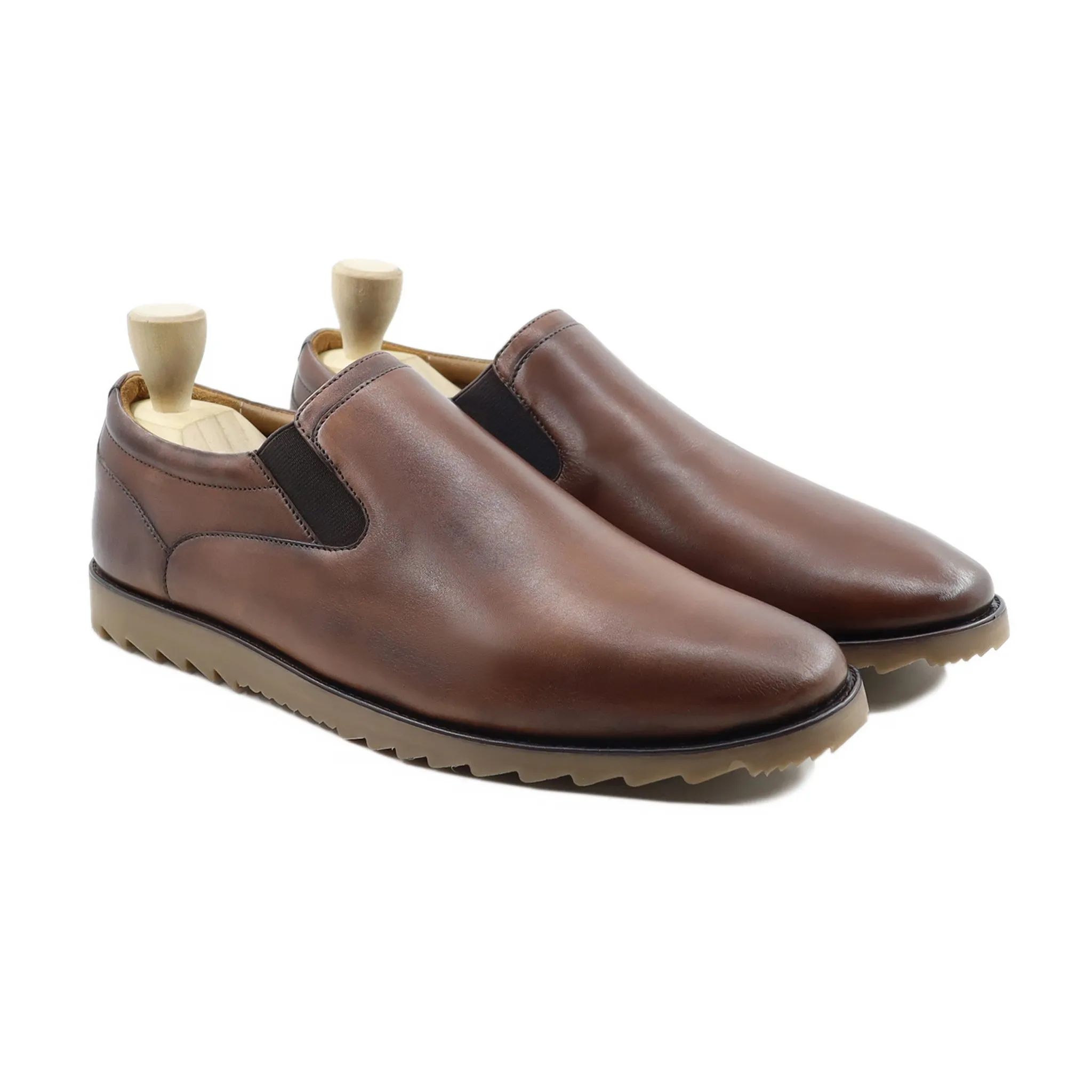 Myslowice - Men's Brown Calf Leather Loafer