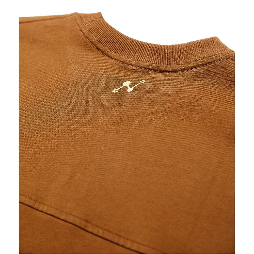 NINE POINT NINE ELEMENT LONG TEE-BROWN