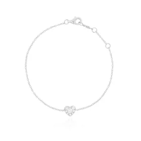 Pave Diamond Heart Bracelet