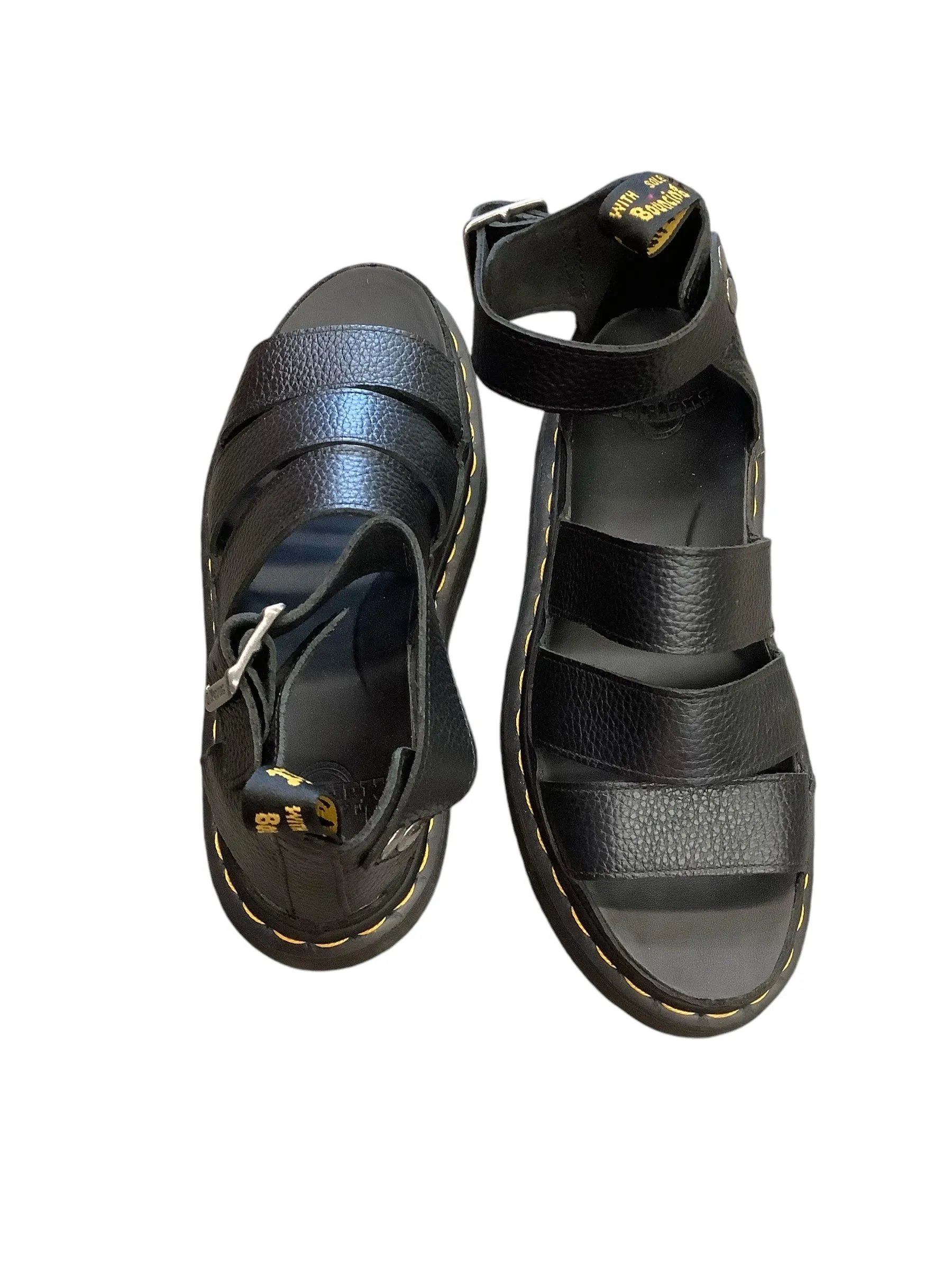 Sandals Flats By Dr Martens In Black, Size: 9