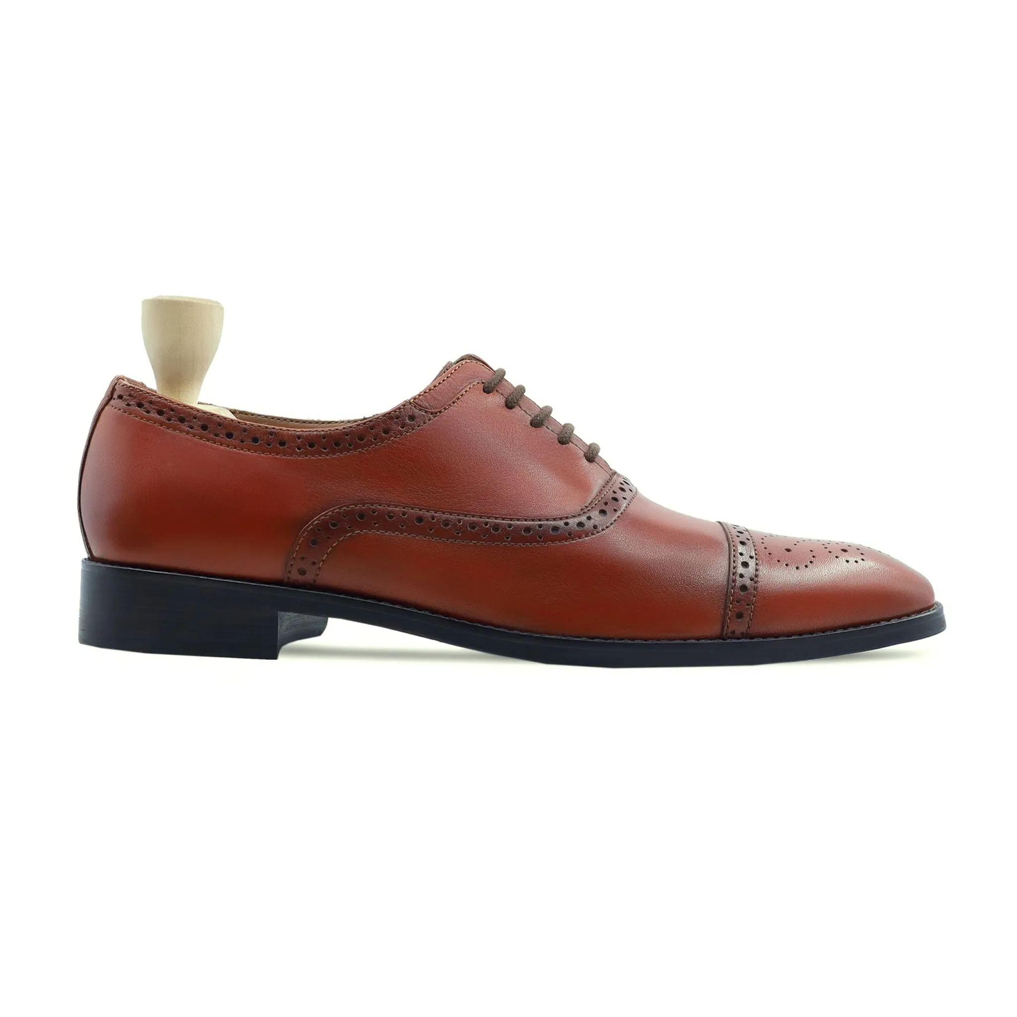 Thim - Men's Tan Brown Calf Leather Oxford Shoe