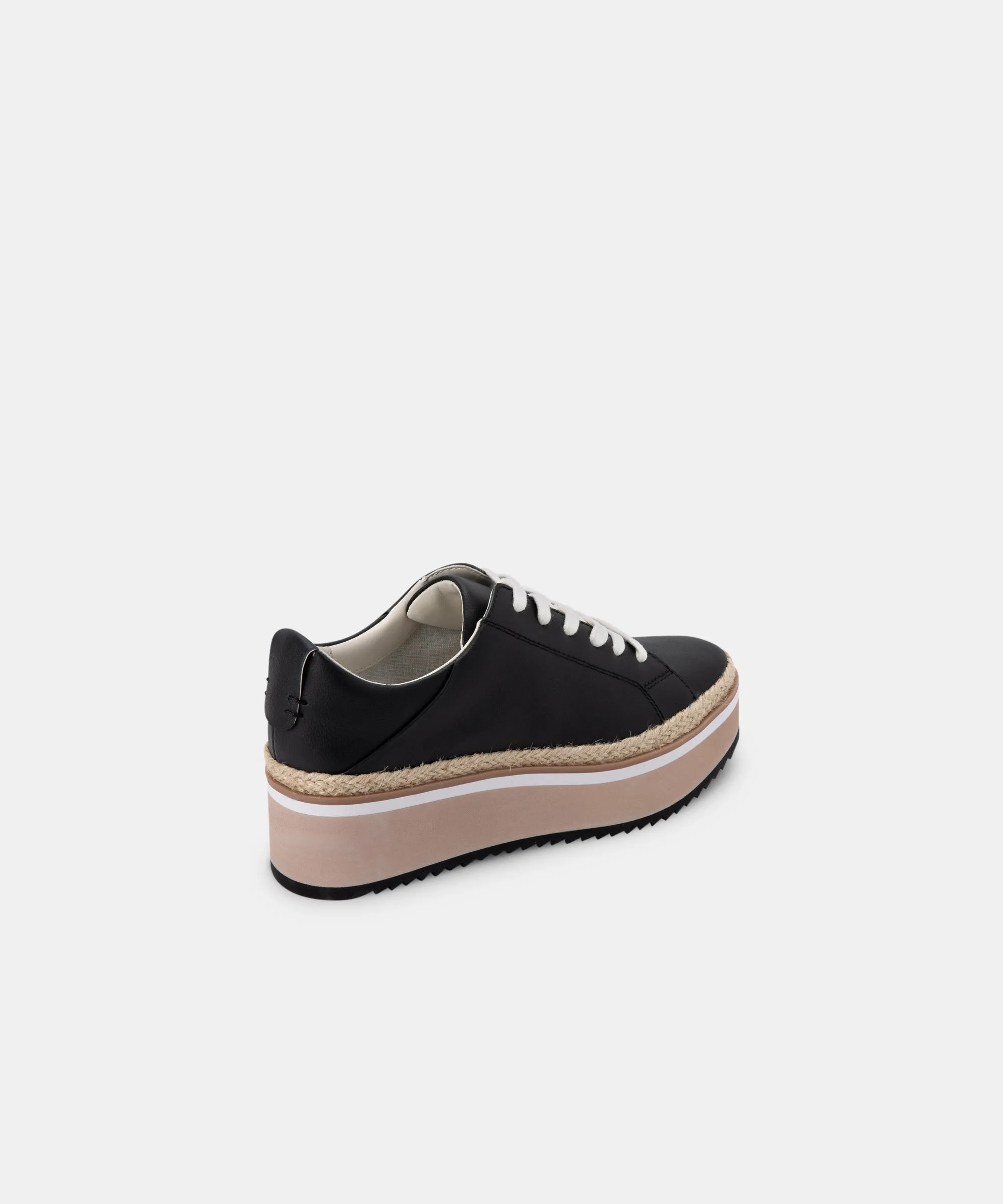 TINLEY SNEAKERS BLACK LEATHER - re:vita