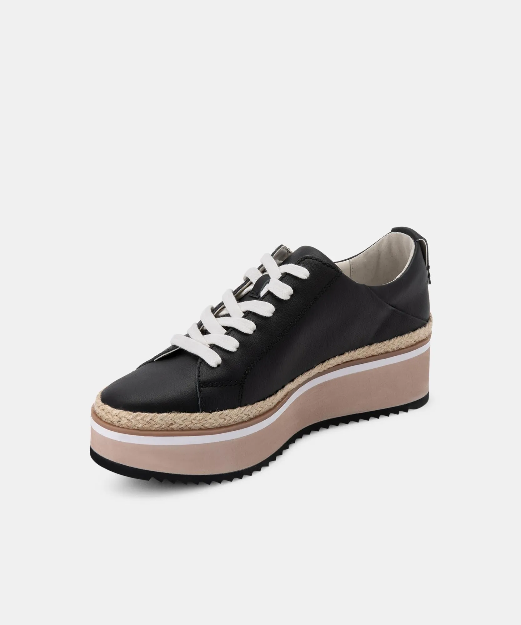 TINLEY SNEAKERS BLACK LEATHER - re:vita