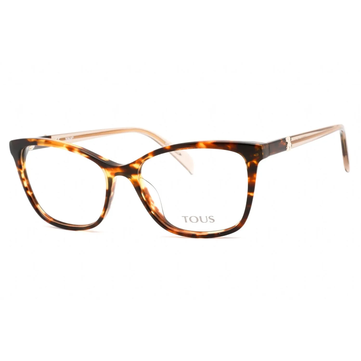 Tous VTOB36V Eyeglasses Shiny Brown Havana/Yellow / Clear Lens