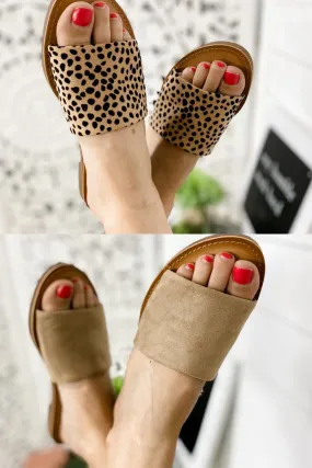 Treat Me Equal- {Tan & Cheetah} Suede Slide Sandal