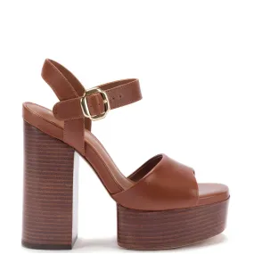 Caramel Leather Vanessa Platform Sandal